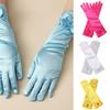 Trendy Breathable Children Gloves Featuring Double Bowknot for Dance Competitions and Outdoor Activities Long Gloves