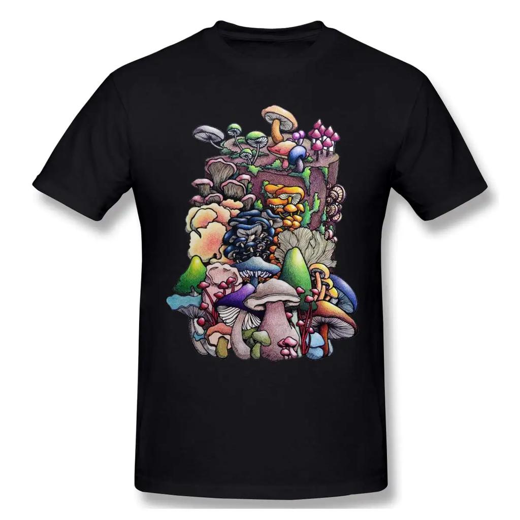 Classic Mushroom Stump Mens TShirt Summer Cotton Short Sleeve ONeck Unisex T Shirt New S3XL
