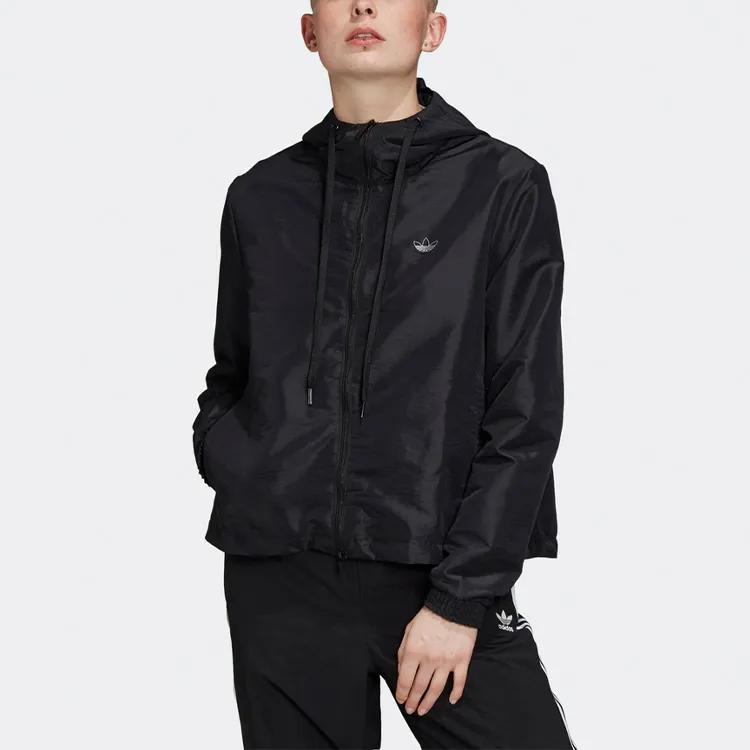 Adidas Originals Jackets Women's Black Hooded Moderate Other (Unisex) Jackets FU1725
