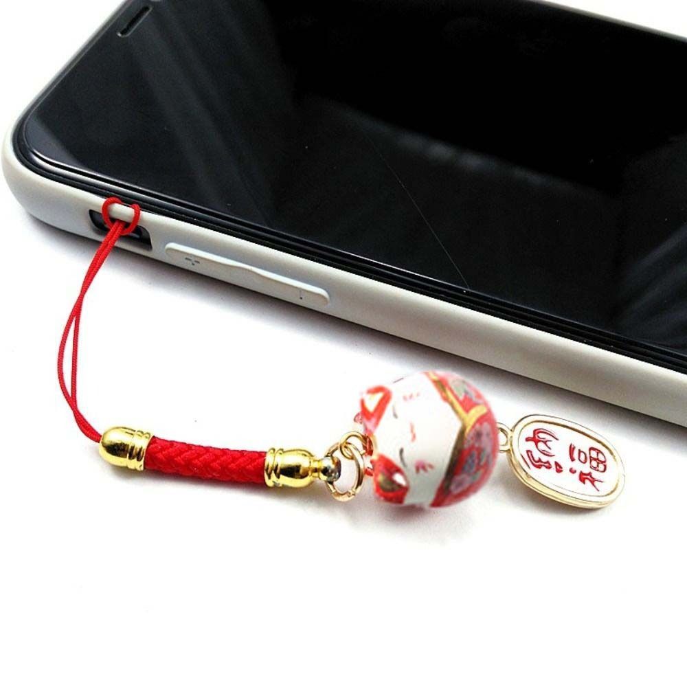 Подвеска на сумку Lucky Cat брелок для ключей автомобильный брелок для телефона ремешок украшения милый кулон Maneki Neko пара