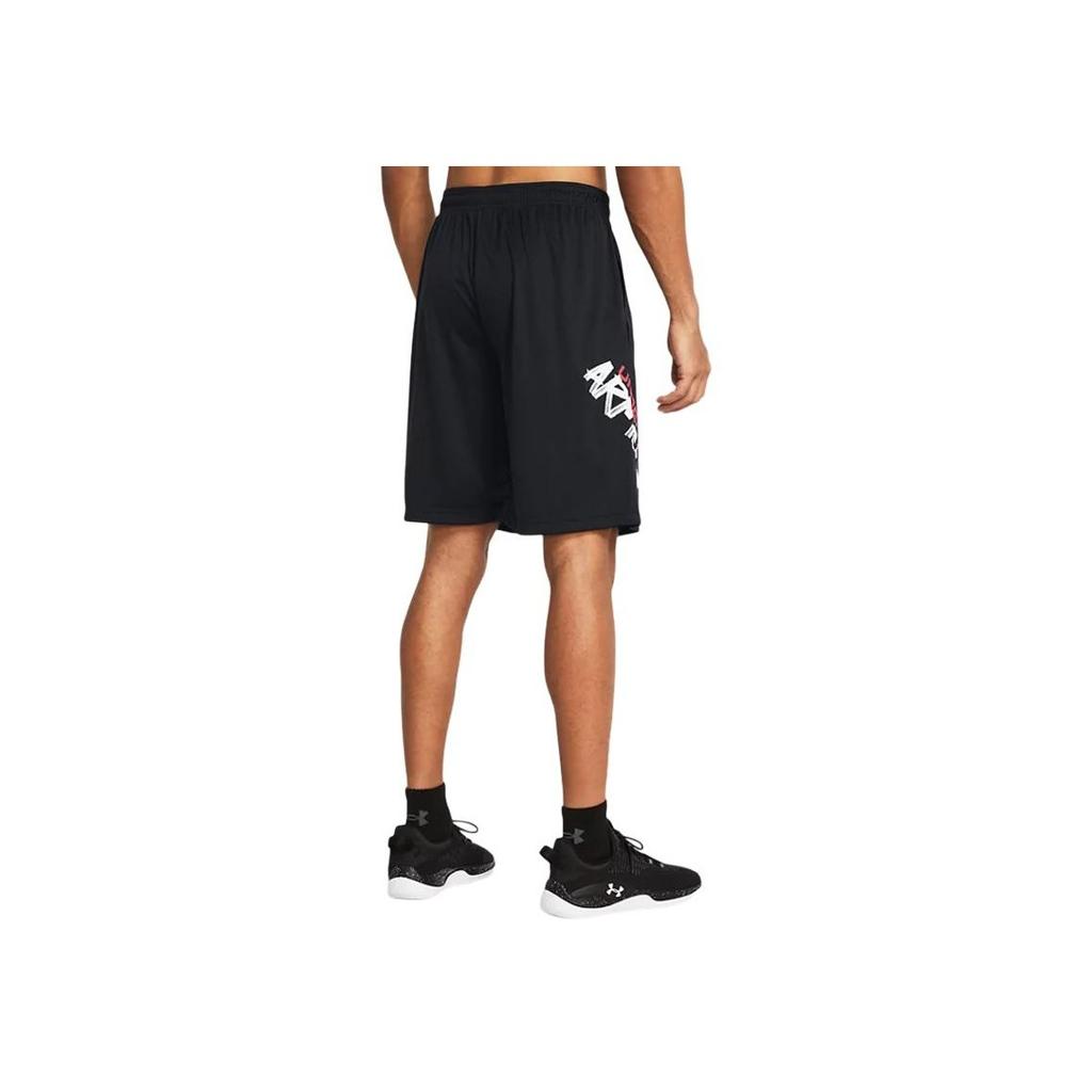 Under Armour Ua Tech™ Letter Lace Mid Waist Loose Casual Shorts Men shorts Black 1383354-001