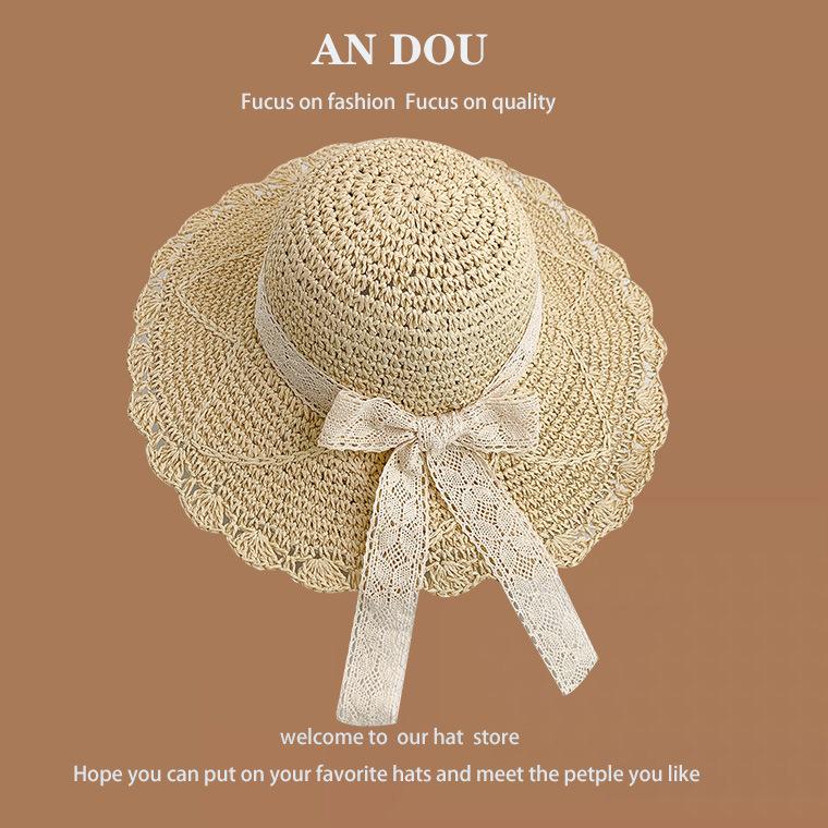 Весенне-летняя милая соломенная шляпа с диким плетением, женская солнцезащитная шляпа для моря, солнцезащитный крем для рыбалки, шляпа с большими полями, показывающая лицо, маленькая шляпа-горшок, прилив
