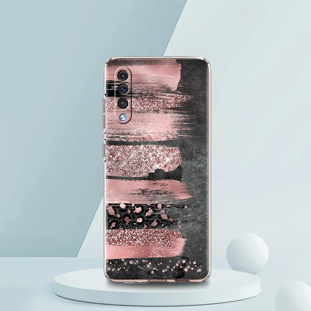 Золотой Розовый Розовый Блестящий Сердечки Чехол Для Samsung A16 A14 A12 A22 A32 5G A34 A42 A52 A54 A50 A70 A30 A40 A20E A10S A02S A04S A06