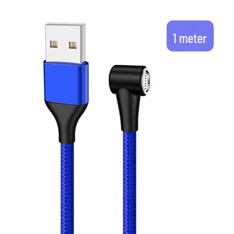 Магнитный кабель для передачи данных 3A Elbow: Быстрая зарядка и передача данных от одного до трех током 5 А для устройств Android и Type-C.