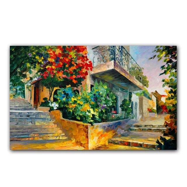 Всемирно известный уличный пейзаж, холст, картины, ночная сцена, холст, картина, европейская картина маслом, печать для декора стен гостиной, без рамки