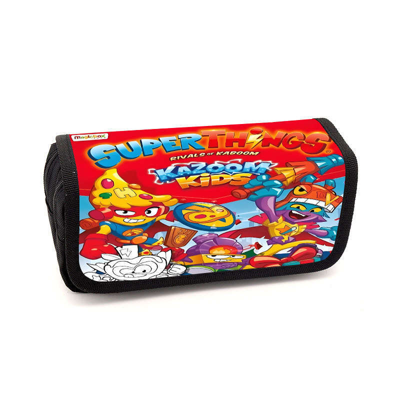 Super Zings Student High Definition Pattern Stationery Bag Oxford Comfortable Clamshell Storage Pencil Case