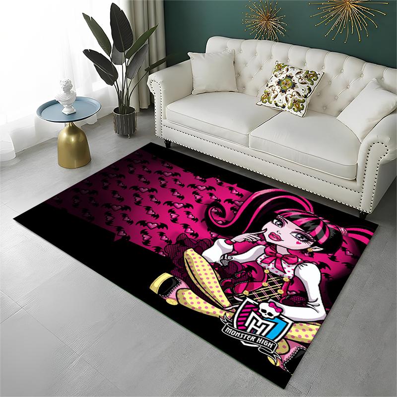 Мультяшный ковер Monster High Draculaura Вампир Нескользящий коврик для гостиной, спальни, игровой комнаты, мягкий ковер, напольный коврик, домашний декор
