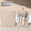Professional Durable Cuticle Tools Stainless Steel 5-Piece Manicure Set Nail Clipper Pedicure Tools Set