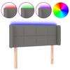 LED Headboard Dark Grey 83x16x78 88 cm Fabric