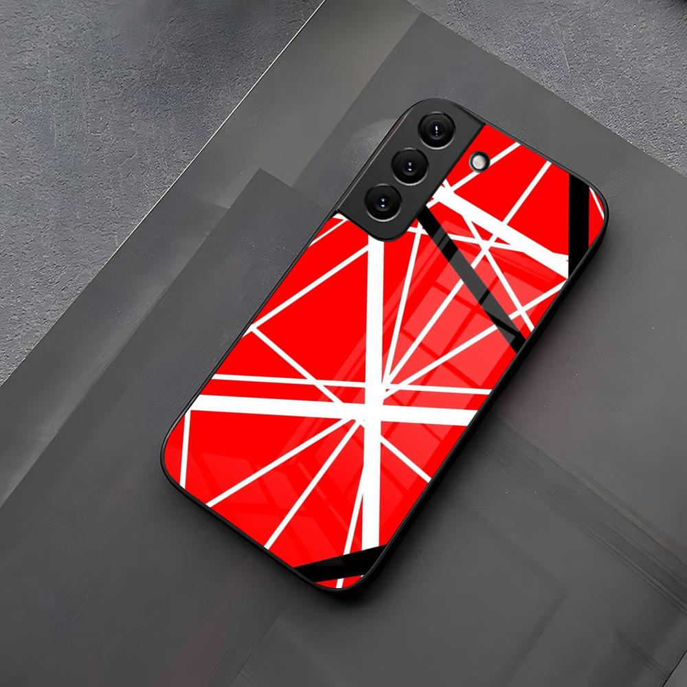 Eddie Van Halen Graphic Guitar Phone Case Glass For Samsung Galaxy S23 S24 S21 S25 S22 S20 Ultra Fe Plus A55 A15 A14 Coque