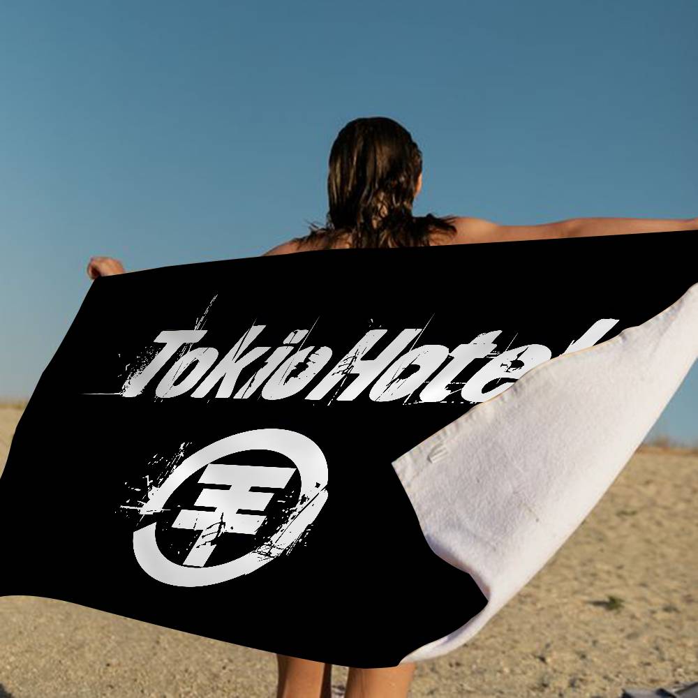Полотенце для пляжа группы Tokio Hotel Цветные банные полотенца для девочки Микрофибра Быстросохнущее Индивидуальное Песочное пляжное полотенце Полотенце для йоги, спа, спортзала, бассейна