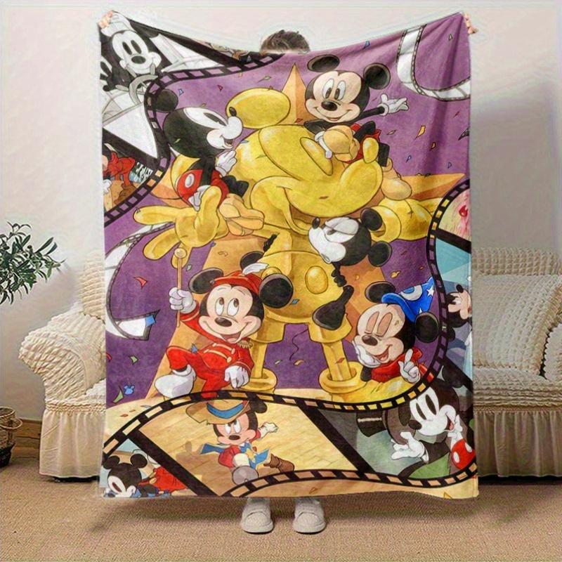 1pc, Mickey Mouse Home Decor Blanket: A Perfect Gift for Your Bedroom, Living Room, or Travel, Soft Flannel Throw Blanket, Ideal for Couches, Outdoor