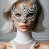 Halloween Party Mask Exaggerated Rhinestone Cutout Women Costume Accessory