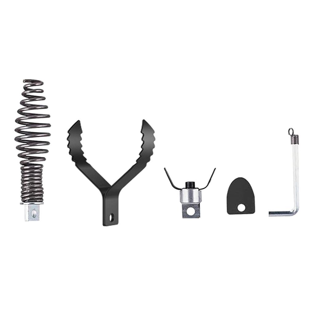 5pc/Set Drain Auger Drain Snake Drill Attachment For Efficient Pipe Cleaning In 4-8Inch Pipe for VEVOR PioneerWorks