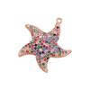 ZHUKOU starfish charms for jewelry making Cubic zirconia pendants for DIY necklaces Jewelry accessories bulk VD1248