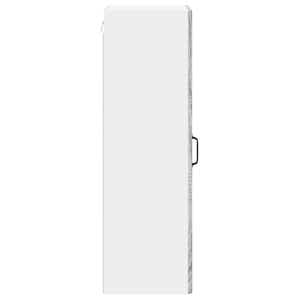 Wall Mounted Glass Cabinet LUCCA Grey Sonoma 40 x 31 x 100 cm