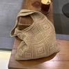 Knitted Shoulder Bag for Women's Leisure Commuting Hollowed Out Large Capacity Woven Handbag