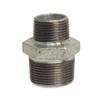 Malleable Cast Iron Reducing Nipple, Threaded Fitting 1" X 3/4" Galvanized