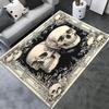 1 шт. Ковер с принтом в темном готическом стиле с рисунком черепа для гостиной, спальни, дома, украшение дивана, нескользящий коврик для пола, коврик для пола
