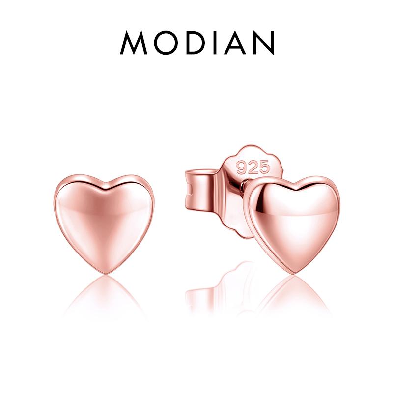Modian 6 Style 925 Sterling Silver Stars Moon Exquisite Fashion Simple Stud Earrings For Women Triangle Jewelry