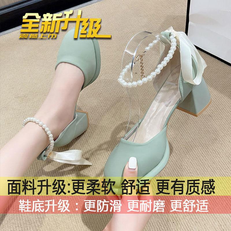 Туфли Мэри Джейн на высоком каблуке в стиле феи, женские, весна-лето 2025, новые, французский темперамент, подходящая юбка, босоножки на толстом каблуке