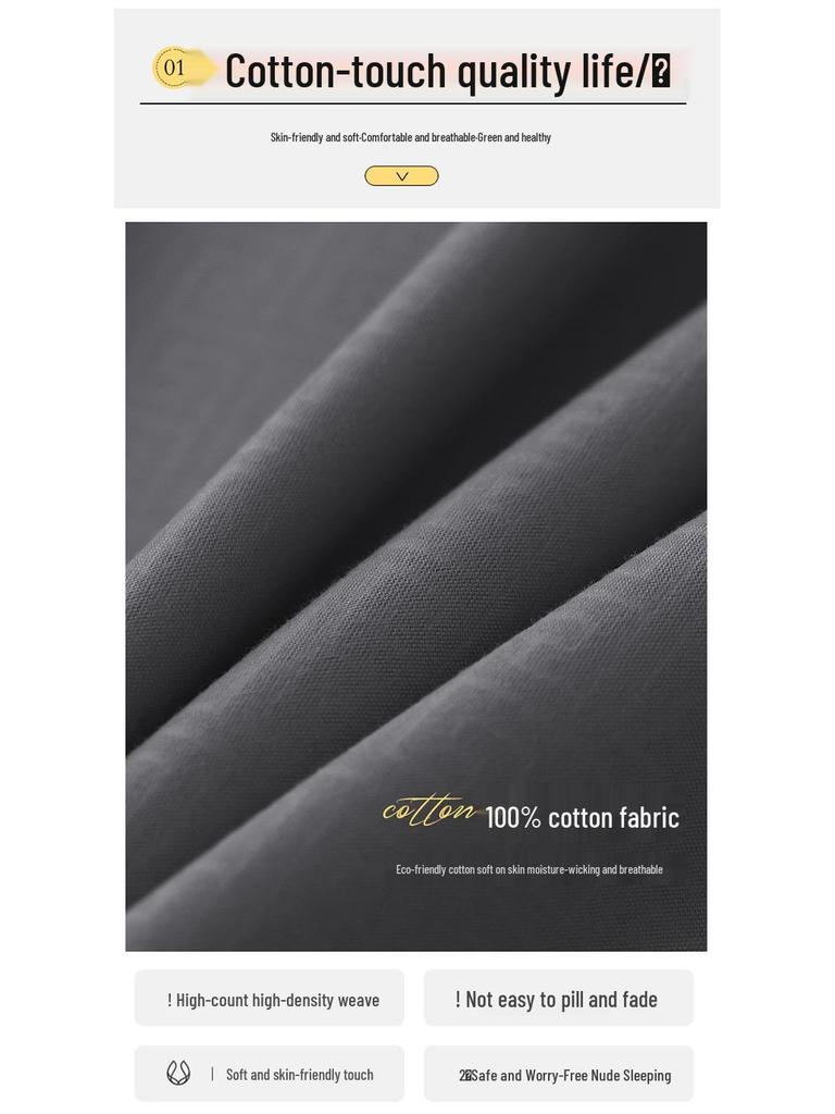 All-Cotton Non-Slip Fitted Bed Sheet and Mattress Protector