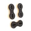 3 Pcs Surfboard Fin Box Round Cup Shape PVC Nine Zero Degree Side Surfboard Fins Plugs for Surfing