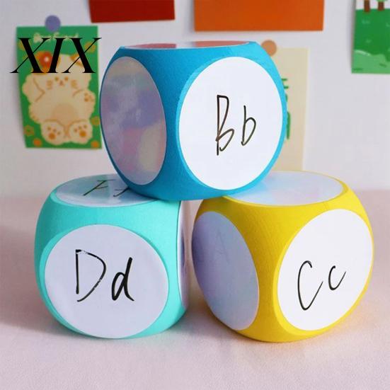 Giant Erasable Dice EVA Foam Game Cube Large Dry Erase Block Writable Playing Prop Kids Educational Toy