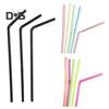 100 шт. гибкие пластиковые трубочки одноразовые питьевые трубочки разных цветов 21 см гибкие полосатые трубочки для сока для вечеринок и мероприятий