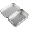 6Pcs Mini Metal Metal Storage Box Silver 9.5x6x2cm Small Storage Box Empty Tinplate Box Christmas Present