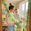 Colorful Eggs Spring Easter Garlands Stripe Glitter DIY Wreath Decoration  Restaurant Store