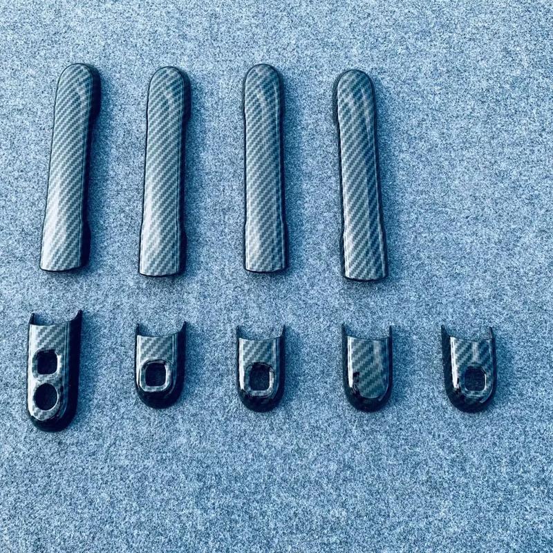 For Suzuki Solio ABS Car-Styling Exterior Door Handle Pull Carbon Fiber Cover Door Handle Cover Trim Styling