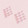 24pcs/set Glossy Pinkish Press On Nails Medium Ballet Fake Nails Glitter False Nails Sweet Fake Nails For Women Girls Daily Wear
