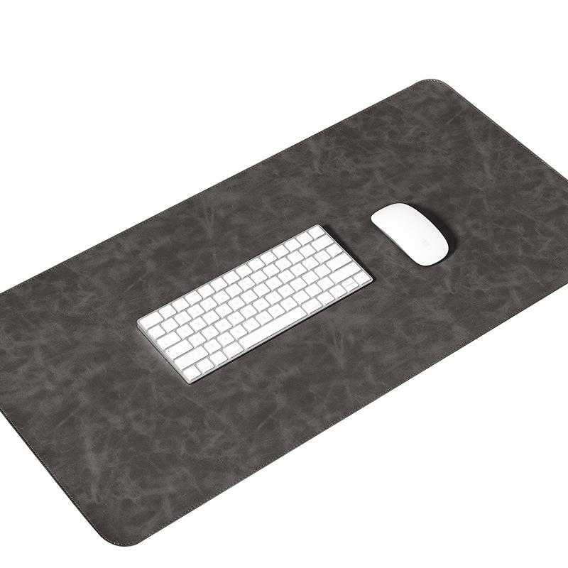 Crazy Horse Pu Leather Desk Mat Mouse Mat Customized Oversized Computer Office Desk Mat Leather Writing Desk Desk Mat