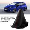 Для Ford Fiesta Mk7 2008-2013 Черная кожа с красной строчкой Чехол набалдашника рычага переключения передач Гетра Аксессуары для интерьера Воротники рычага переключения передач