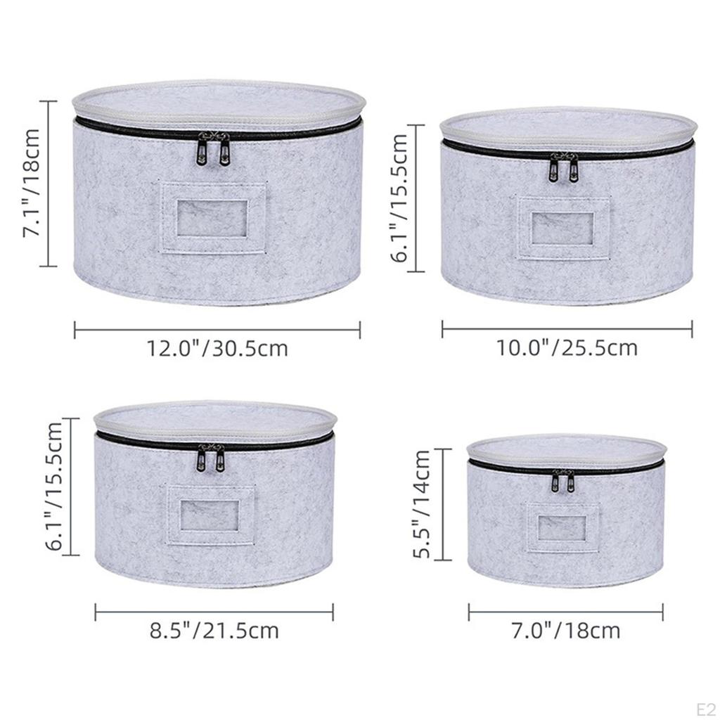 4x Китайские контейнеры для хранения, кружки, тарелки с войлочными протекторами, движущиеся