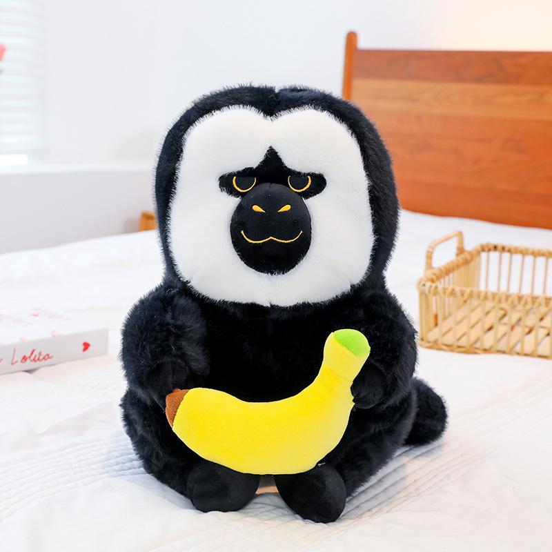 Cute White-Faced Monk-Faced Monkey Doll Xiaohongshu Funny Banana Monkey Plush Toy Gift Doll Orangutan