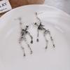 Zinc Zinc Alloy Skeleton Earrings Hip Hop Imitation Human Bone Earrings Creative Halloween Earrings  Party