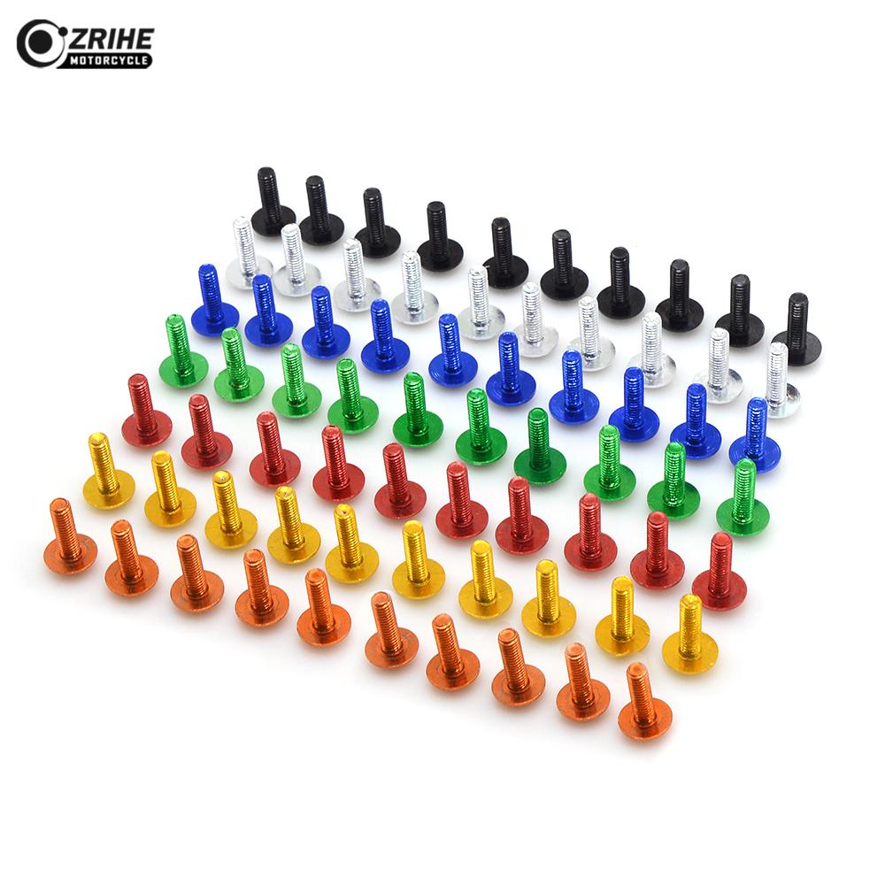 10 шт. 6 мм CNC универсальные аксессуары для мотоциклов обтекатель кузова болты винты для kawasaki Z300 Z750 Z750R Z750S