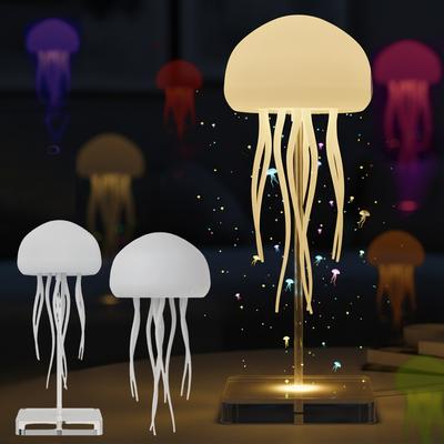 3D подвижная лампа-медуза, USB, умное голосовое управление, регулируемая яркость, смена цвета, креативный ночник, океанские аниме световые вывески, украшения