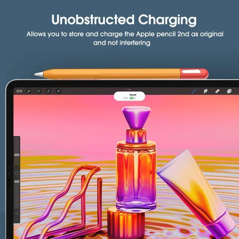 Пенал для Apple Pencil Pro, matching color, мягкий силикон, ультратонкая защитная крышка для IPad Pencil Pro, Pencil 2