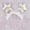 People's Party Birthday Star Headband 3pcs, Silver, 1pc