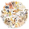 50 Cartoon Puppy Cartoon Stickers Computer Water Cup Mobile Phone Decoration Stickers Waterproof and Self-adhesive