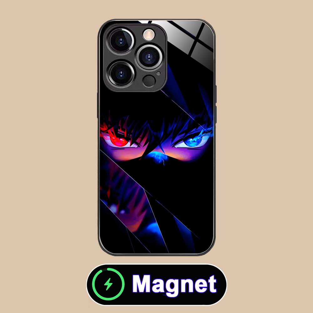 Anime Eyes Phone Case for iPhone 17 16 15 14 13 12 11 Air Pro Max Plus Mini Glass MagSafe Cover