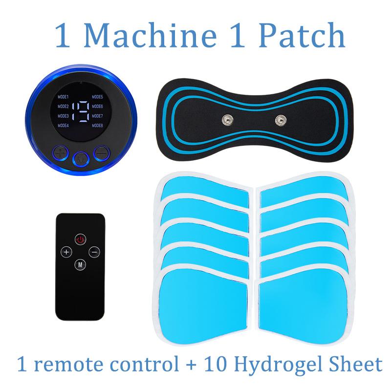 EMS Mini Electric Pulse Neck Masager LCD Display 8 Mode Cervical Massage Patch Muscle Pain Relief Tool Portable Body Massager