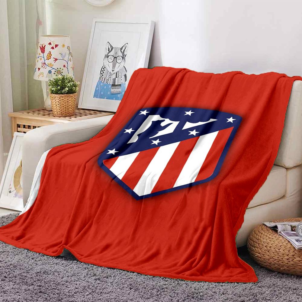 Atlético Madrid Theme Printed Blanket - Perfect for Couch, Bed, Travel & Outdoor Use | Machine Washable, Cozy & Durable.