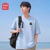 MINISO Men's Sorona Loose Fit Breathable T-Shirt with Dog Logo