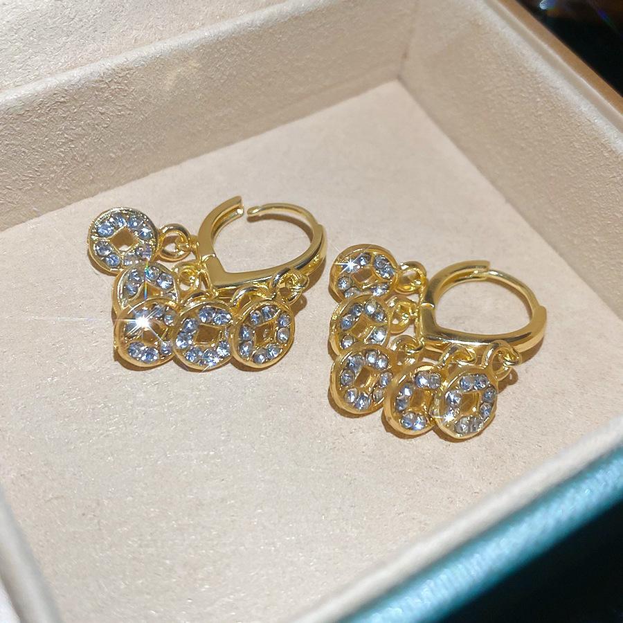 Серебряная Игла Новые Китайские Простые Серьги-кисточки со Стразами, Серьги, Изысканные Универсальные Серьги