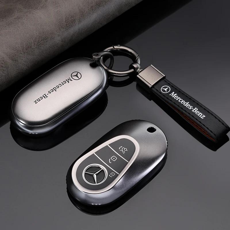 PU Car Key Case Cover Shell Fob For Mercedes Benz A B C E Class GLS GLA GLK GLC CLS CLA AMG W204 W205 W212 W463 W176 Keychain PD1