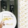 10 шт., белая и золотая наклейка на мраморную плитку, кухонный фартук, маслостойкая ванная комната, домашний декор, наклейки на стены, художественная роспись